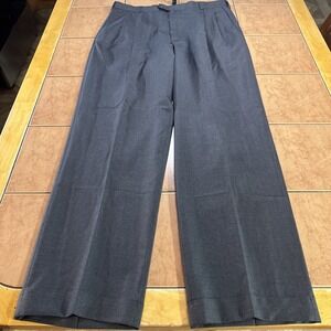 Zanella Bennett Loro Piana Tasmanian Super 130's Wool Pants Gray Sz 33 x 30